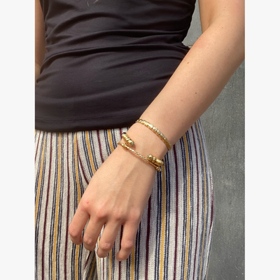 Gas Bijoux - Torsade gedraaide cabochon armband