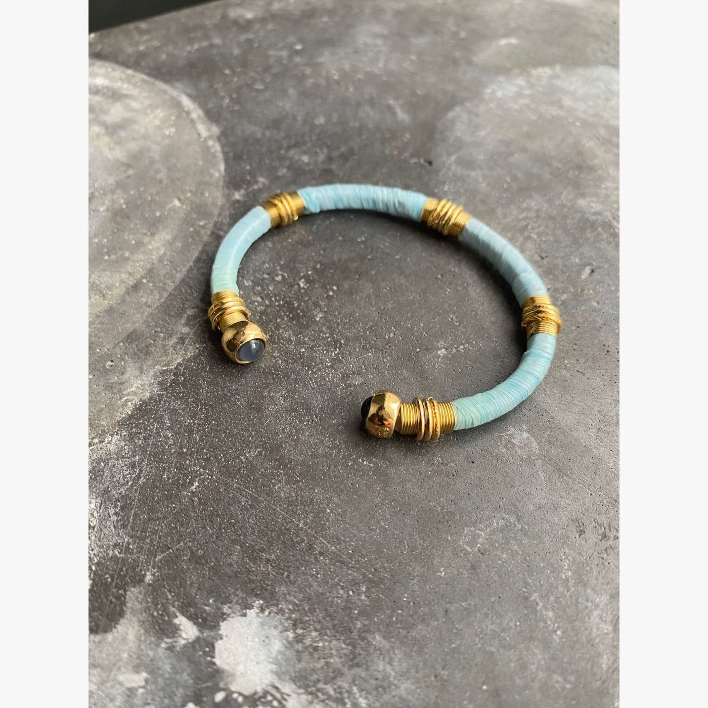 Βραχιόλι Gas Bijoux - Sari Raffia από acetate χρυσό μπλε