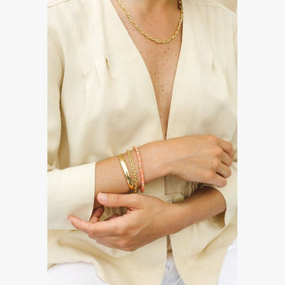 Wildthings - Roze lucht armband goud