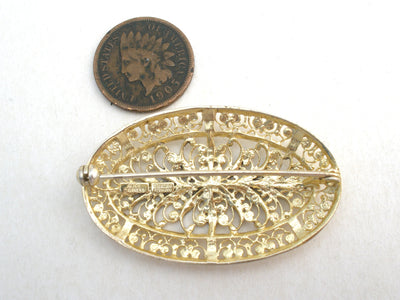 Καρφίτσα Alice Caviness Marcasite Vermeil 925 Vintage