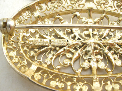 Καρφίτσα Alice Caviness Marcasite Vermeil 925 Vintage
