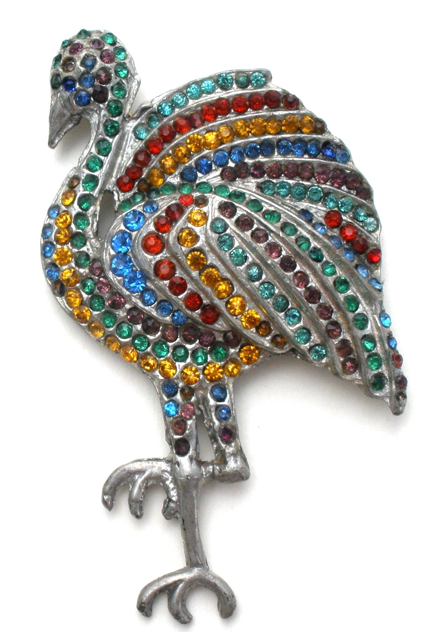 Καρφίτσα Flamingo με Γυαλί Art Deco Rhinestone