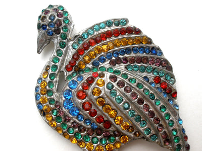 Καρφίτσα Flamingo με Γυαλί Art Deco Rhinestone