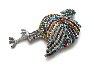 Καρφίτσα Flamingo με Γυαλί Art Deco Rhinestone