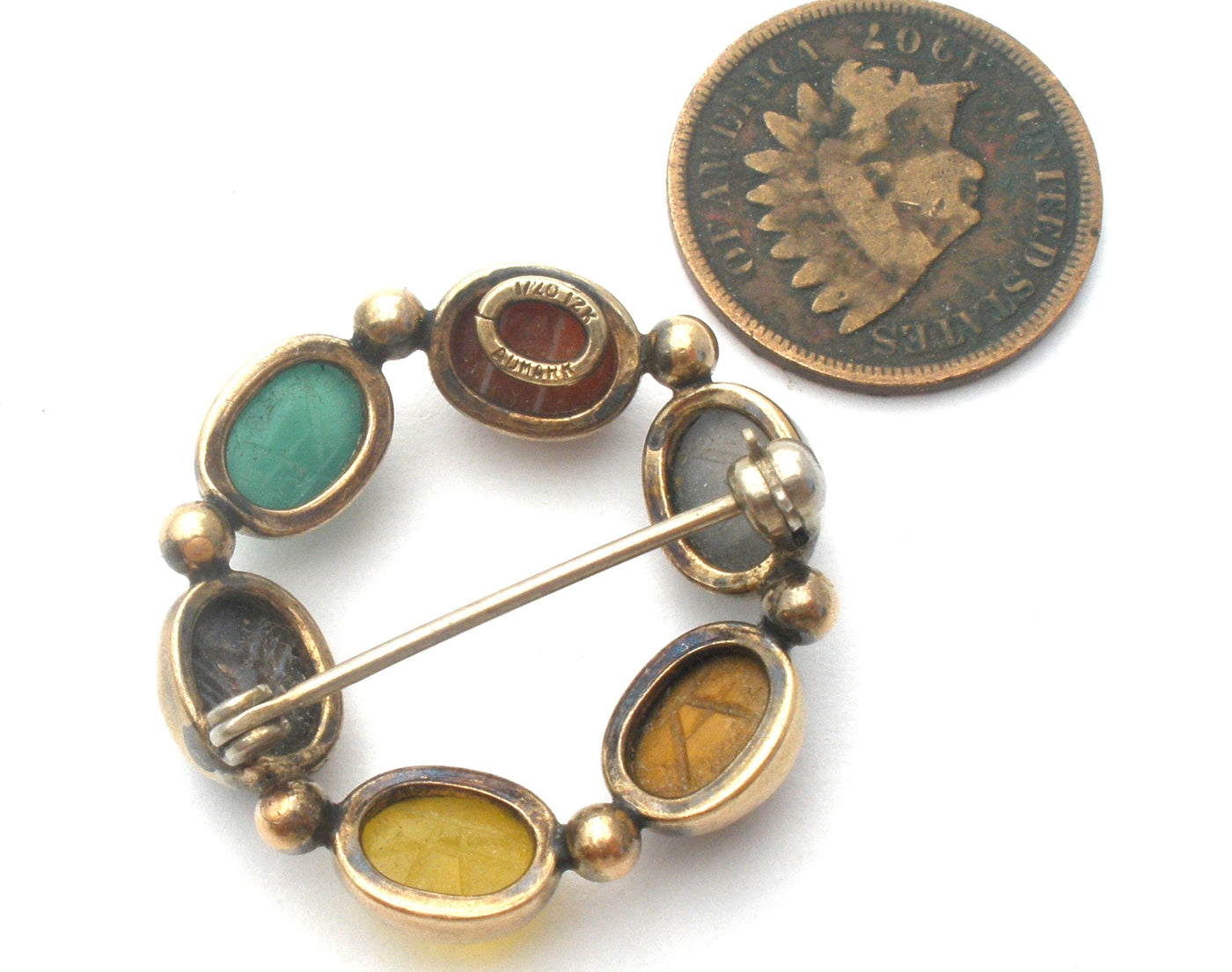 Καρφίτσα Admark Scarab Gemstone GF Vintage
