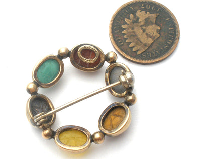 Καρφίτσα Admark Scarab Gemstone GF Vintage