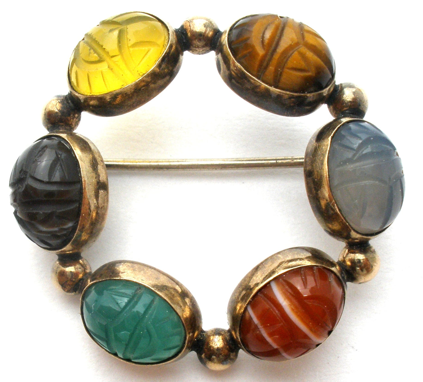 Καρφίτσα Admark Scarab Gemstone GF Vintage