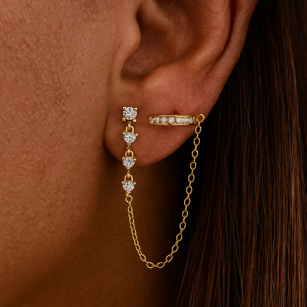 Σκουλαρίκια Arielle Chain Cuff