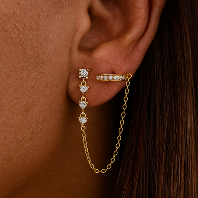 Σκουλαρίκια Arielle Chain Cuff