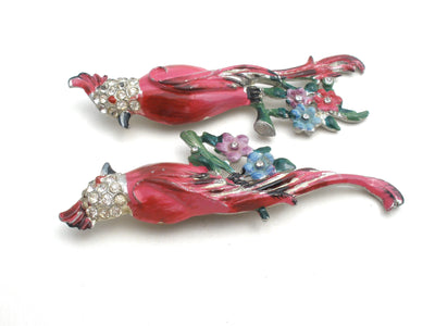 Σετ καρφίτσες Coro Calopsitta Pink Bird Duette περ. 1941