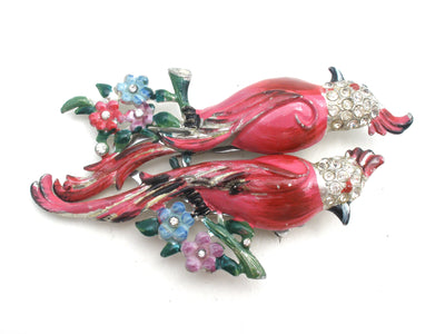 Σετ καρφίτσες Coro Calopsitta Pink Bird Duette περ. 1941