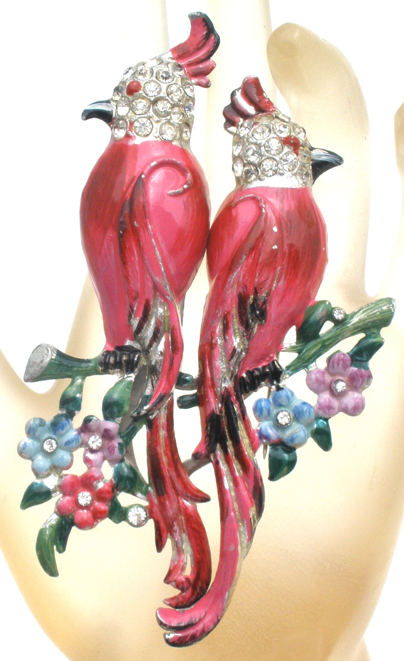 Σετ καρφίτσες Coro Calopsitta Pink Bird Duette περ. 1941