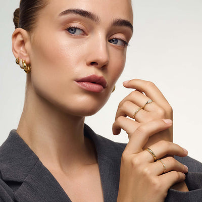Δαχτυλίδι Midi-Kuppelring 14k Χρυσό