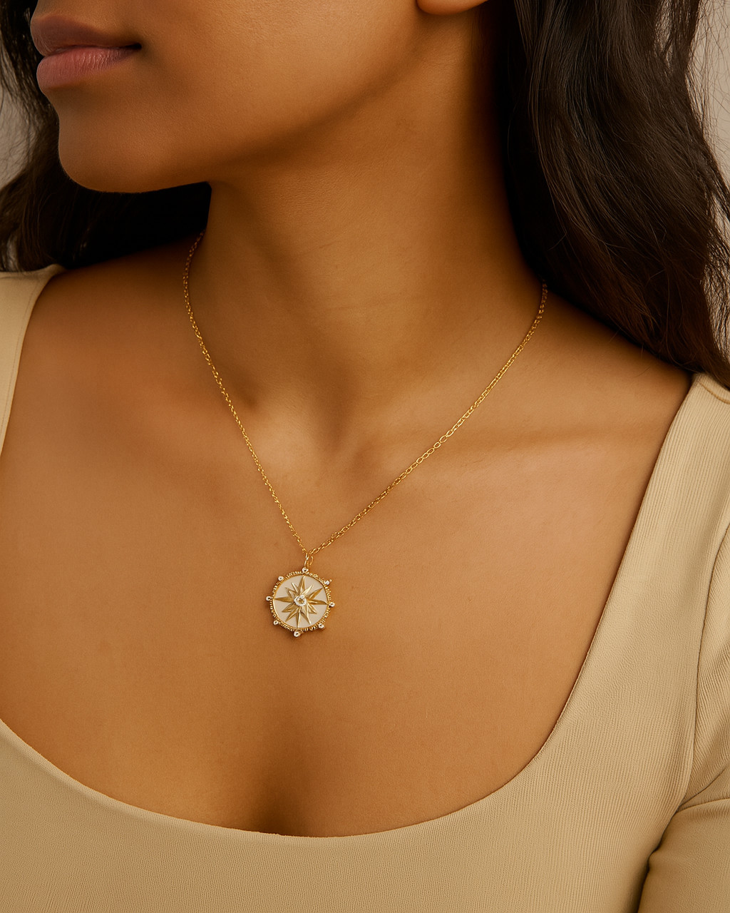 Κολιέ με Μ pendant Étoile
