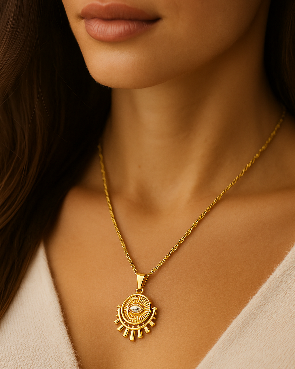 **Evy's Radiant Pendant**  
Discover Evy's stunning pendant that adds a touch of elegance to any outfit, perfect for daily wear or special occasions.  

**Mia's Chic Necklace**  
Elevate your style with Mia’s chic necklace, designed to make you feel confi