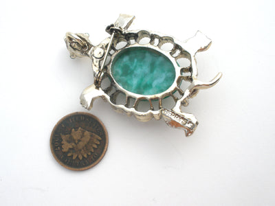 Καρφίτσα καρφίτσας Gerry's Green Glass Turtle