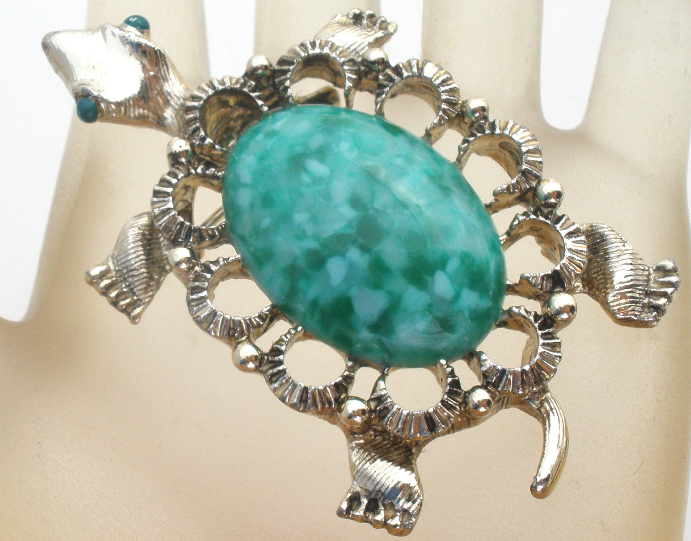 Καρφίτσα καρφίτσας Gerry's Green Glass Turtle