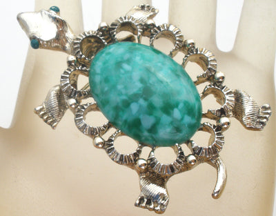 Καρφίτσα καρφίτσας Gerry's Green Glass Turtle