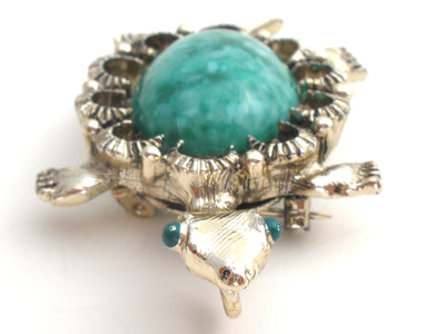 Καρφίτσα καρφίτσας Gerry's Green Glass Turtle