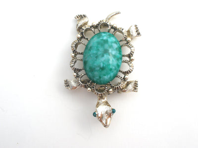 Καρφίτσα καρφίτσας Gerry's Green Glass Turtle