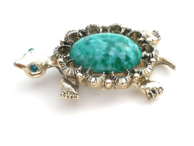 Καρφίτσα καρφίτσας Gerry's Green Glass Turtle