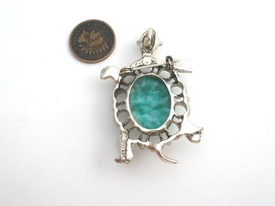 Καρφίτσα καρφίτσας Gerry's Green Glass Turtle