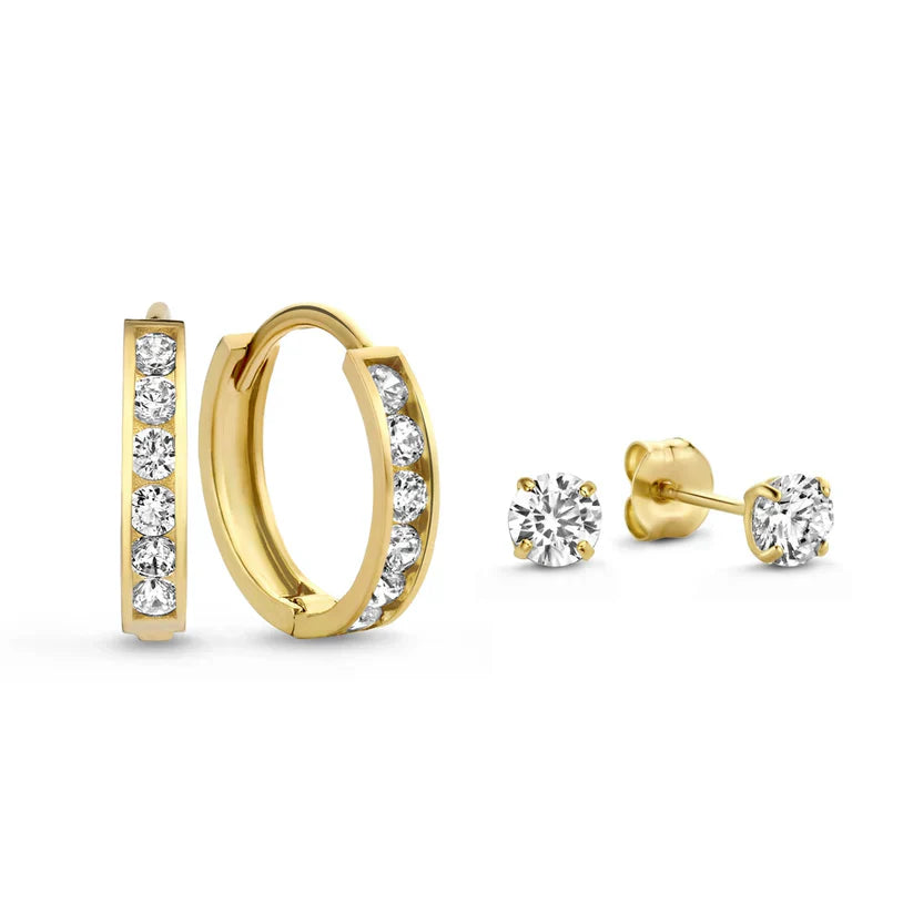 Σετ Σκουλαρίκια Dara Brillane | Χρυσός 14k