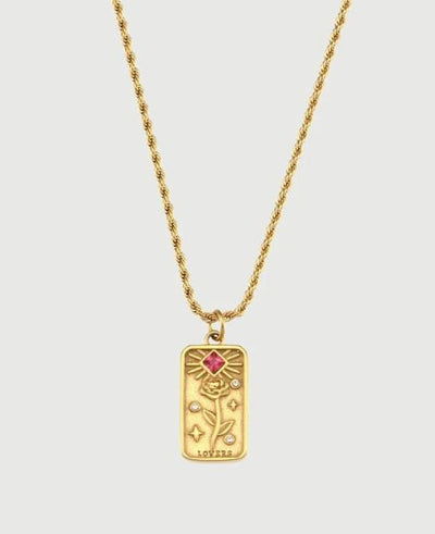 **Tarot Charm Necklace**  
Adriana loves wearing this enchanting piece that combines elegance with mystical allure. Perfect for those who believe in the magic of tarot!  

**Tarot Pendant Jewelry**  
Sophia adores her chic tarot pendant, a stylish way to