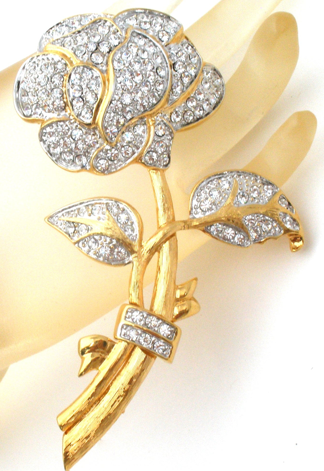 Καρφίτσα Nolan Miller Clear Crystal Flower με Λουλούδι