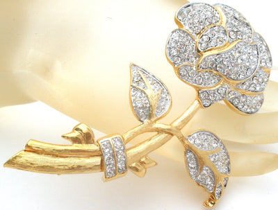 Καρφίτσα Nolan Miller Clear Crystal Flower με Λουλούδι