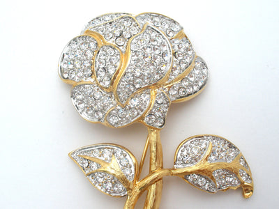 Καρφίτσα Nolan Miller Clear Crystal Flower με Λουλούδι