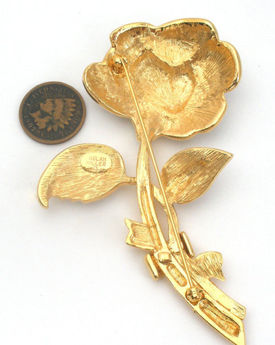 Καρφίτσα Nolan Miller Clear Crystal Flower με Λουλούδι
