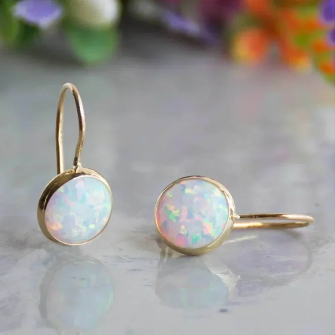 Σκουλαρίκια Vintage Opal Gold