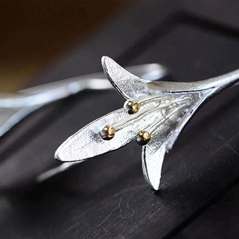 Ασημένια Λουλουδάτα Σκουλαρίκια