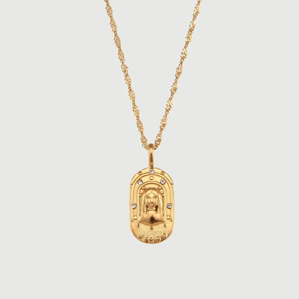 **Zodiac Charm Necklace**  
*Embrace your celestial essence with Clara's stunning Zodiac Charm Necklace, a personalized accessory that celebrates your unique astrological sign.*