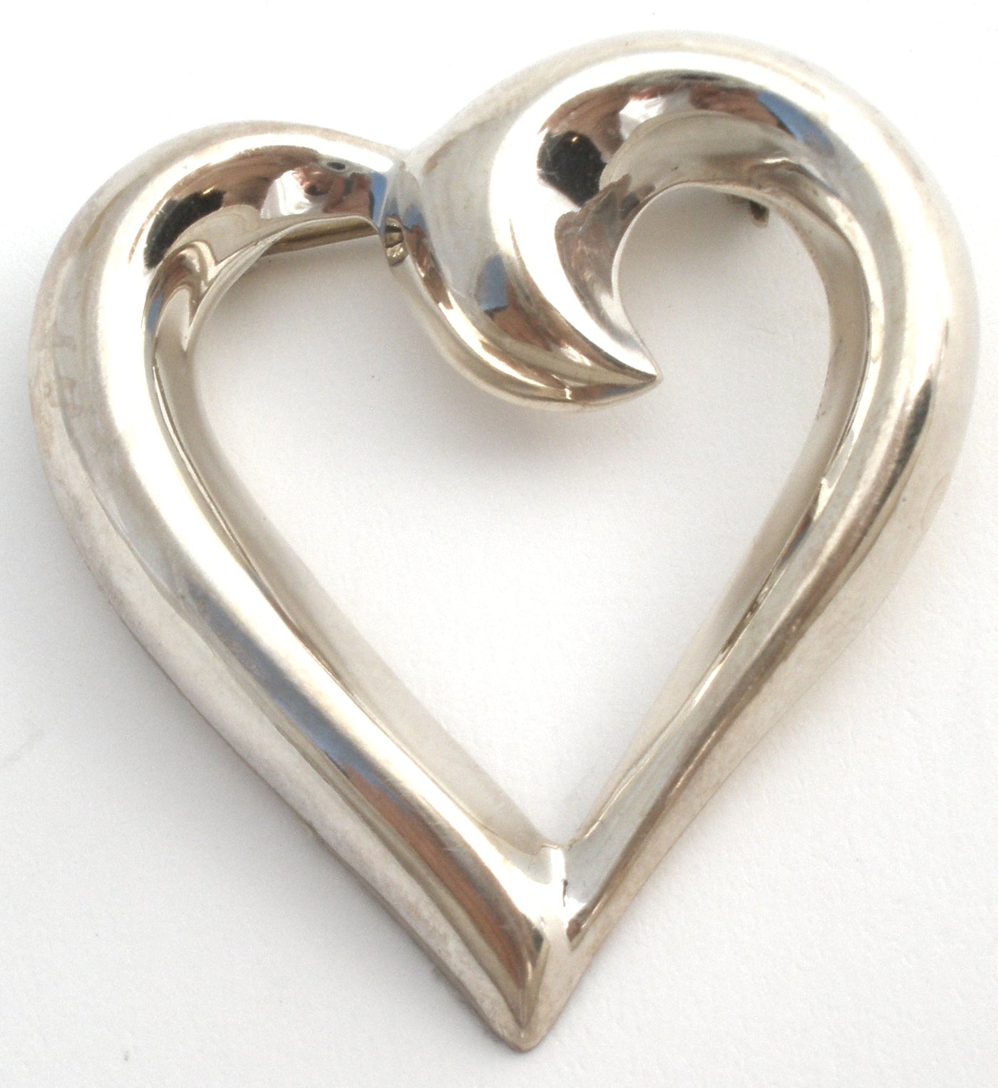 Vintage Ασημένια Καρφίτσα με Καρδιά