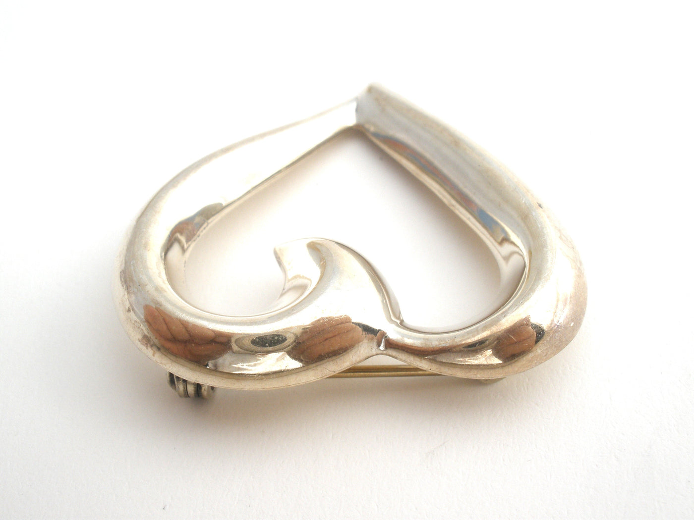 Vintage Ασημένια Καρφίτσα με Καρδιά