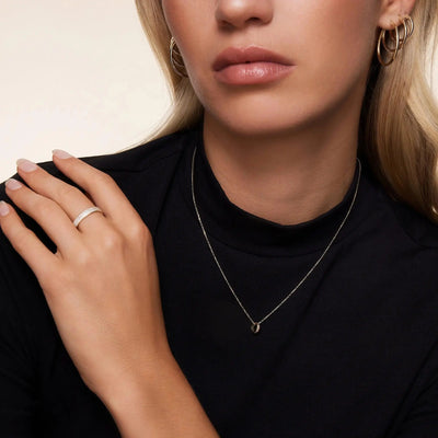 Cubic Zirconia Ring Hanger Ketting