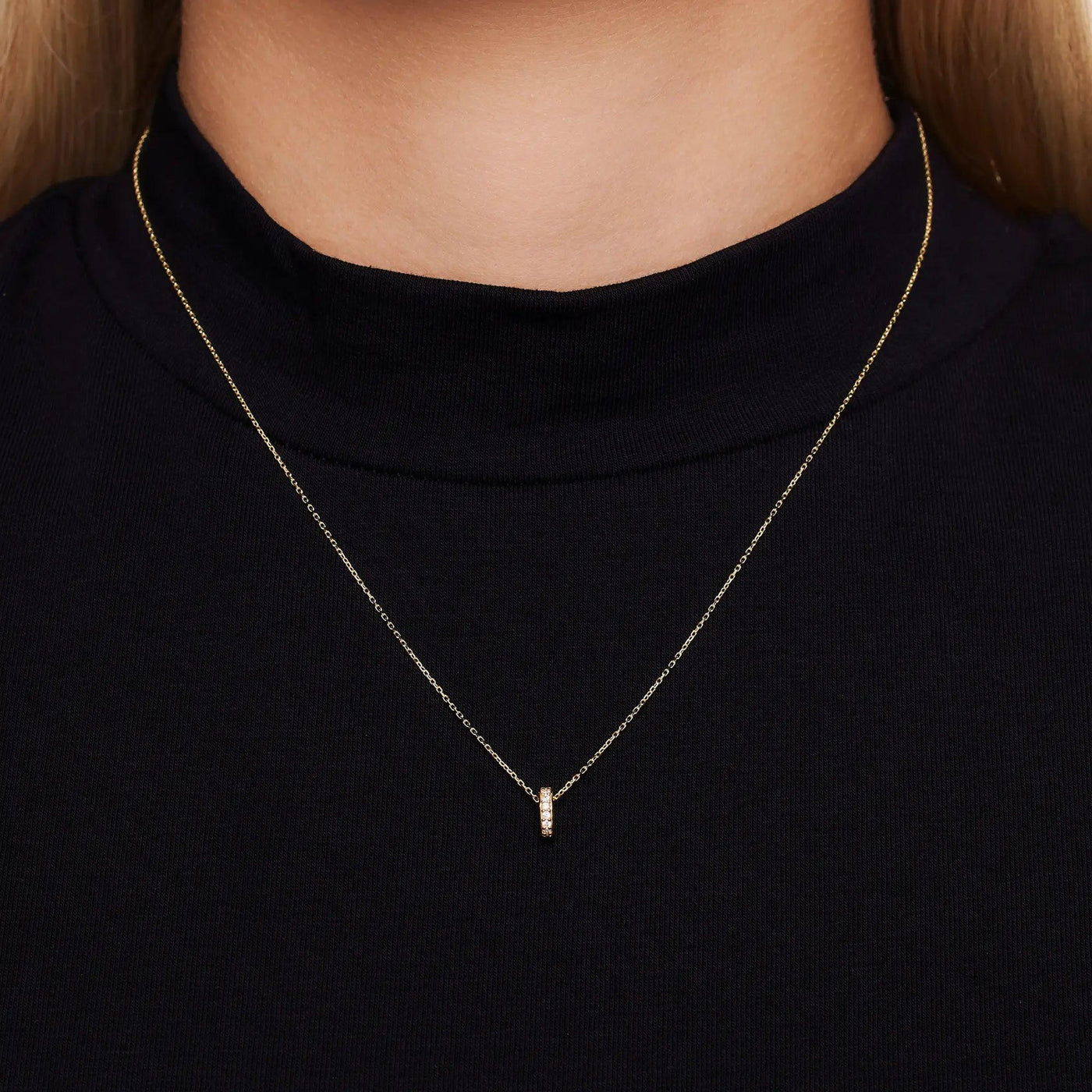 Cubic Zirconia Ring Hanger Ketting