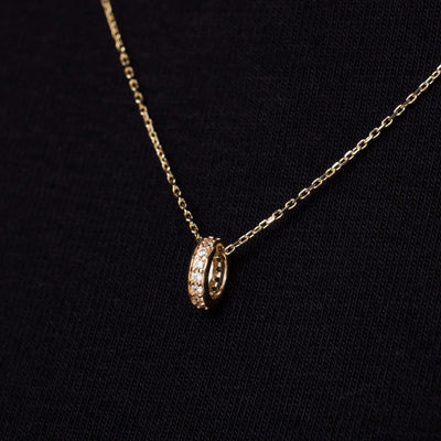 Cubic Zirconia Ring Hanger Ketting