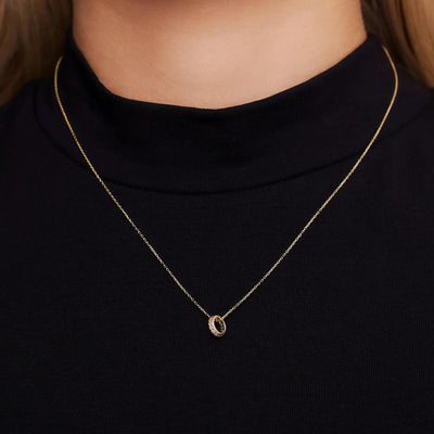 Cubic Zirconia Ring Hanger Ketting