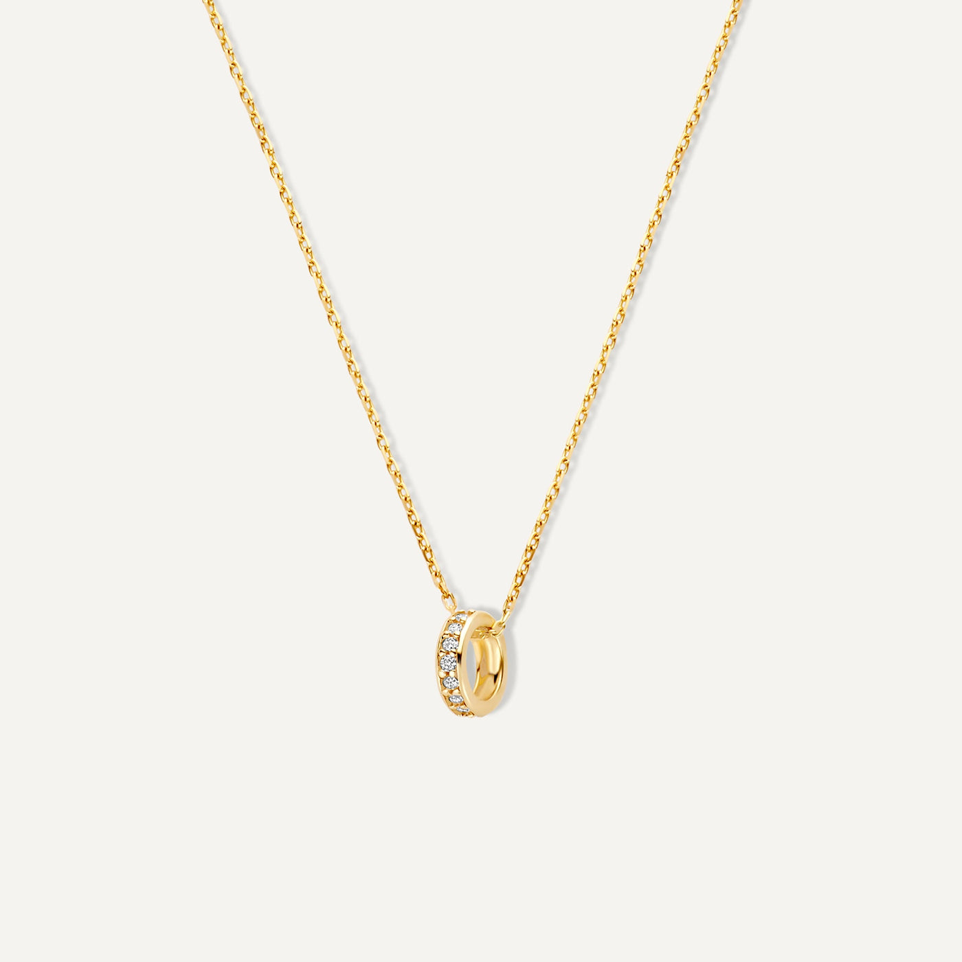 Cubic Zirconia Ring Hanger Ketting