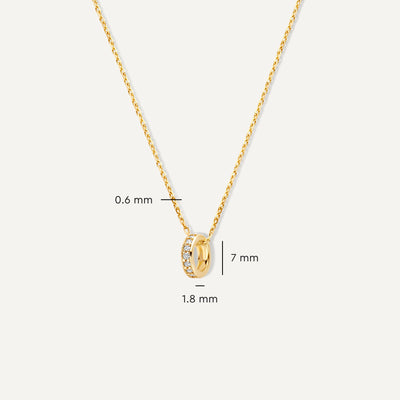 Cubic Zirconia Ring Hanger Ketting