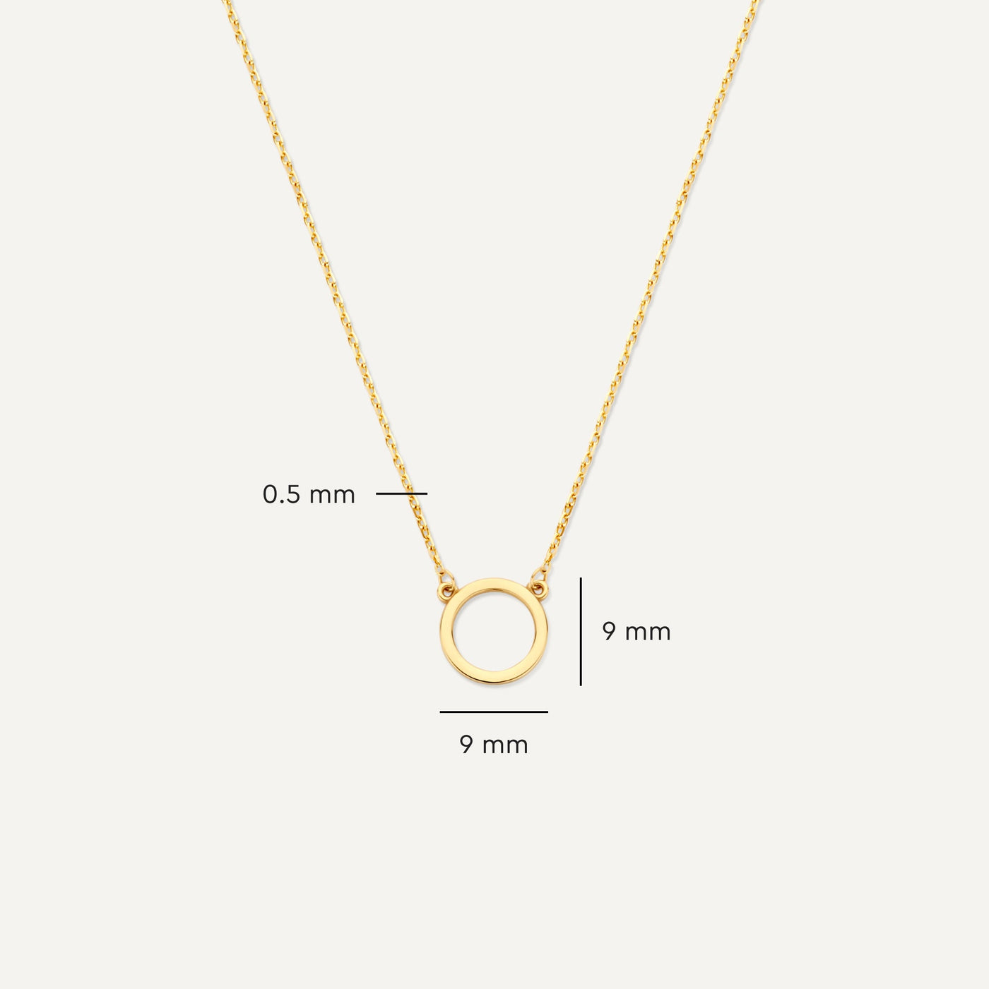 Cirkel Hanger Ketting