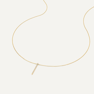 Κρεμαστό κολιέ Pavé Cubic Zirconia Vertical Bar