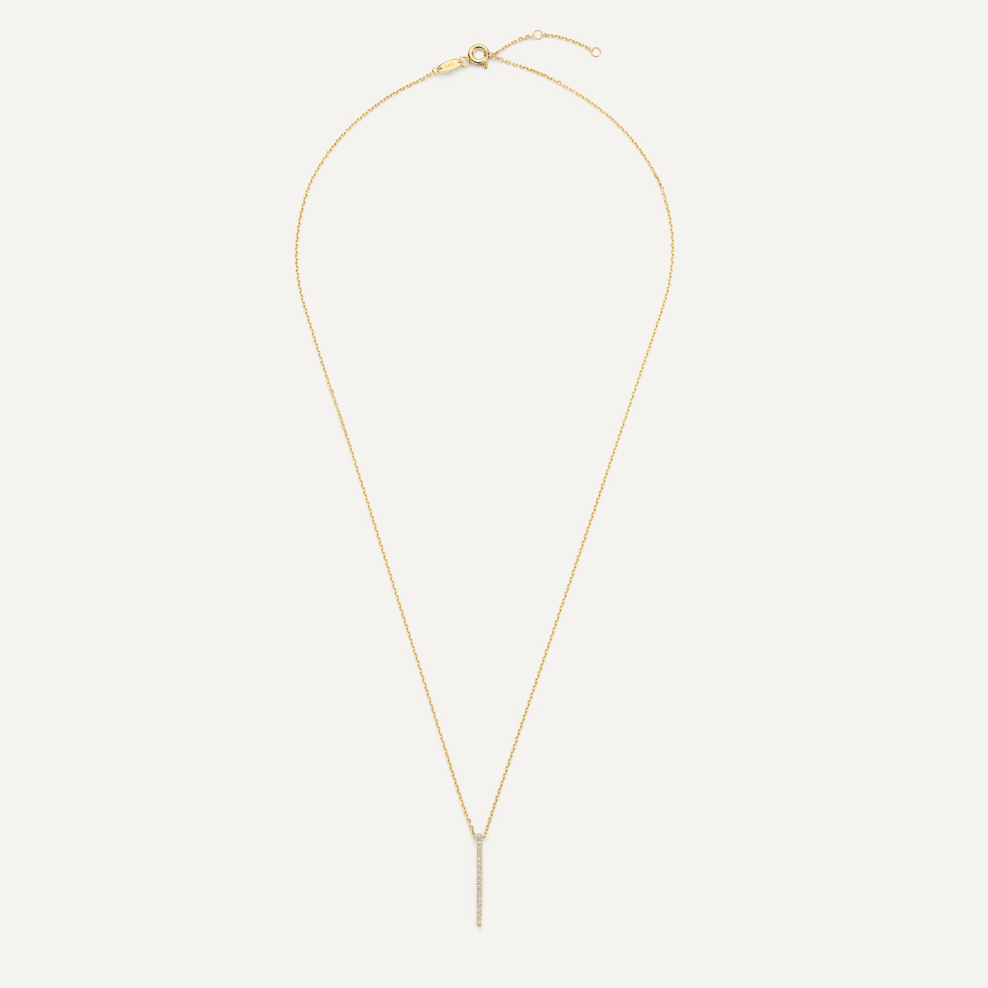 Κρεμαστό κολιέ Pavé Cubic Zirconia Vertical Bar