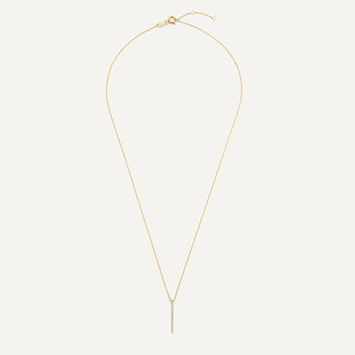 Κρεμαστό κολιέ Pavé Cubic Zirconia Vertical Bar