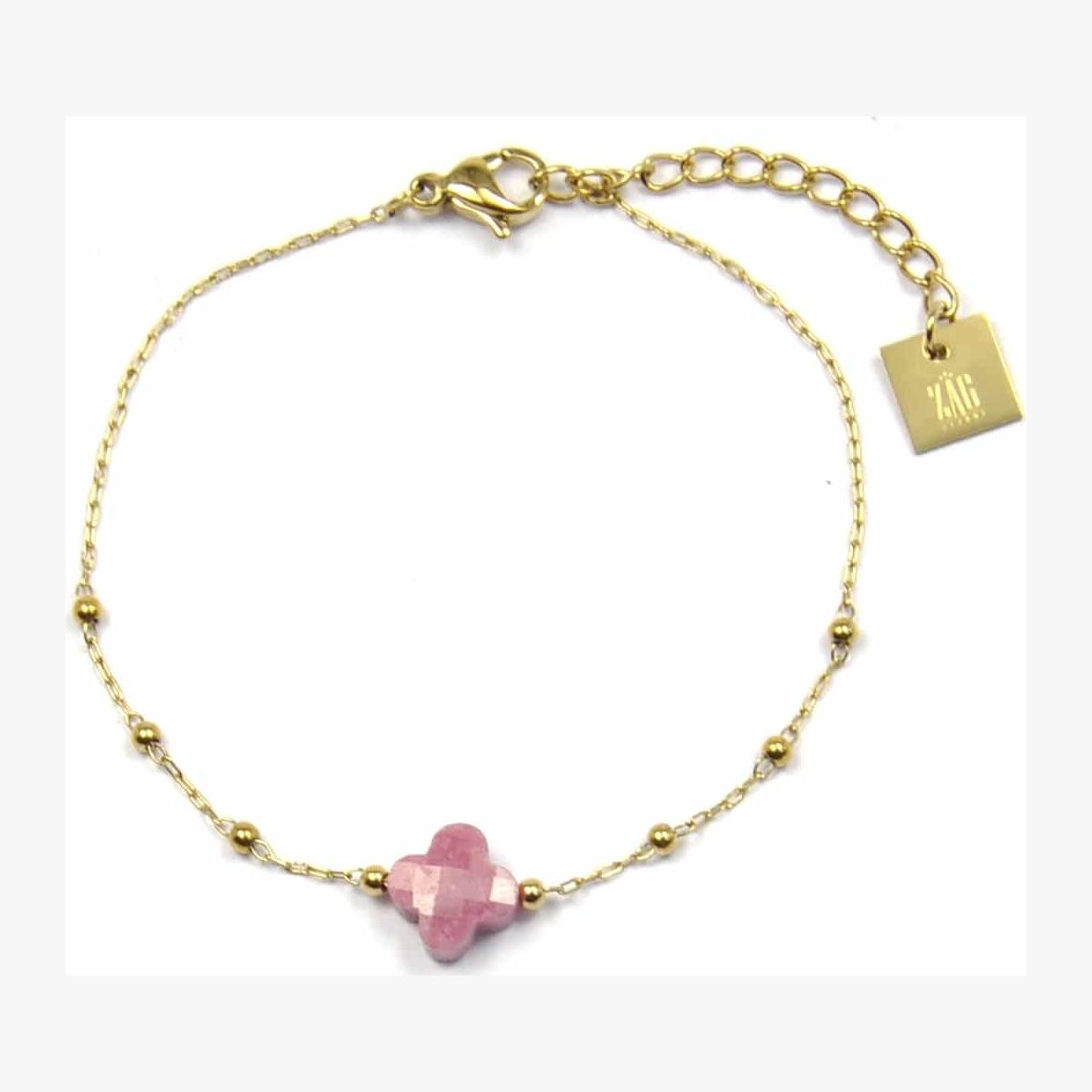 Zag Bijoux - Velasquez schakelarmband roze