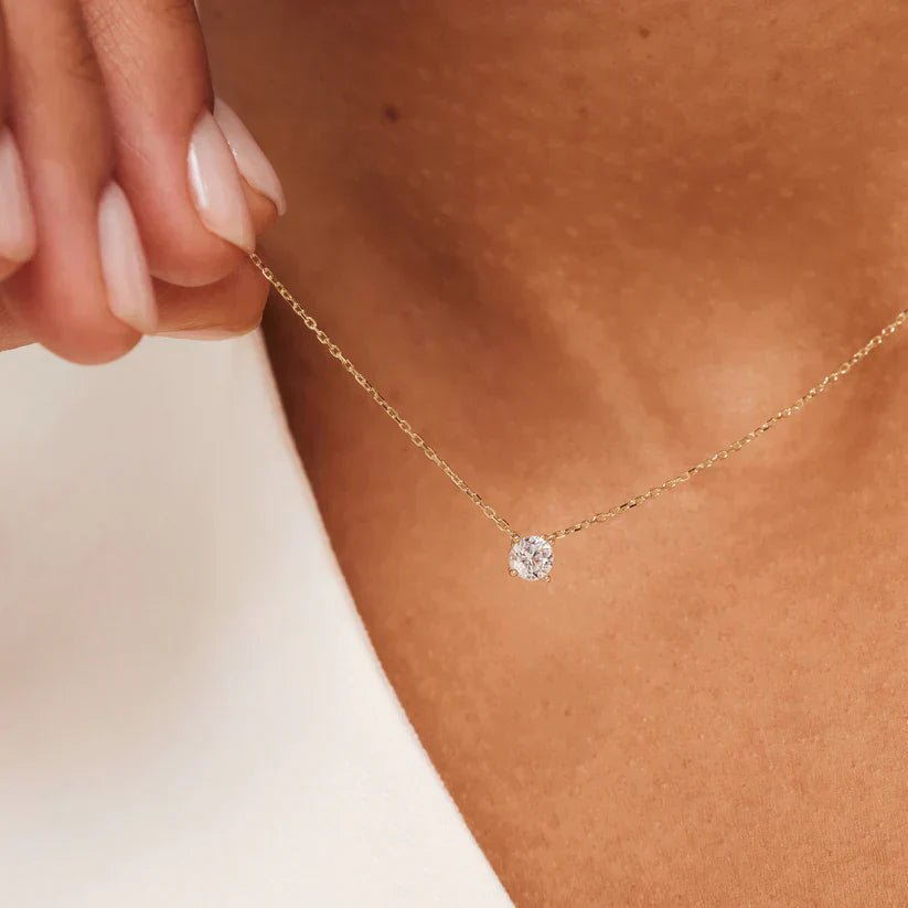 Κολιέ Cléa Moissanit | Χρυσός 14k