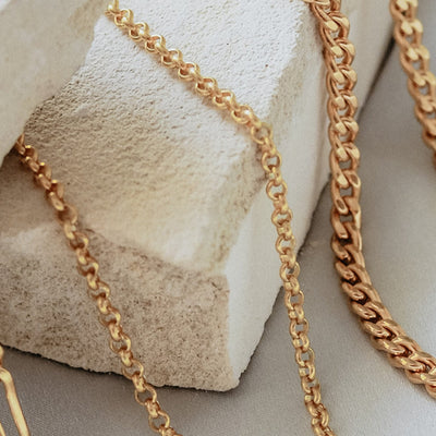 Βραχιόλι ποδιού Manhattan Rollo Chain - Χρυσό
